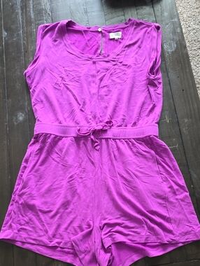 Lou & Grey Women's Sleeveless Magenta Tie-Waist One-Piece